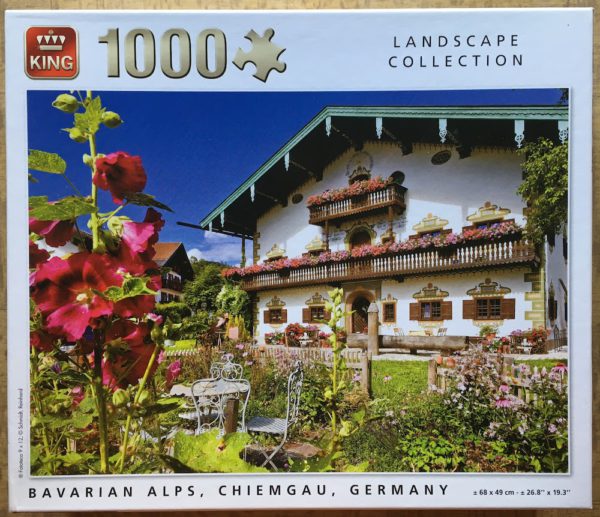 Image of the puzzle 1000, King, Bavarian Alps, Chiemgau, Germany, Complete, Picture of the box