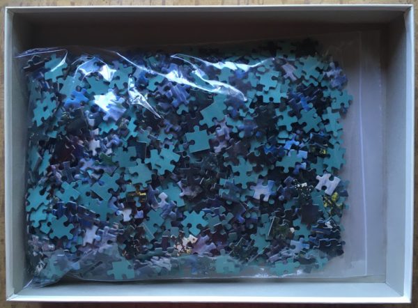 Image of the puzzle 1000, Ravensburger, Waterfall, Complete, Picture of the bag