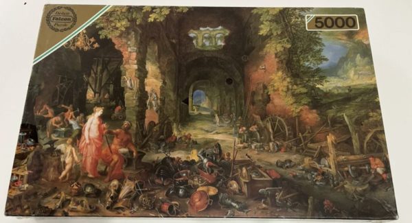 Image of the puzzle 5000, Falcon, The Elements - Fire, Jan Brueghel the Elder, Factory Sealed, Picture of the box