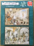 Image of the puzzle 1000×2, Jumbo, Magic Lantern in the Living Room & Copper Ko, by Anton Pieck, Complete, Picture of the box