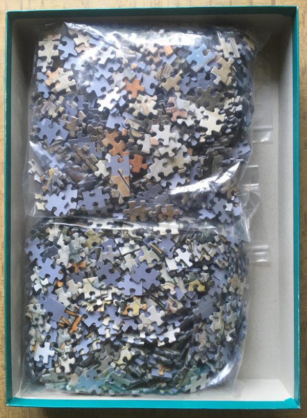 Image of the puzzle 1000×2, Jumbo, Magic Lantern in the Living Room & Copper Ko, by Anton Pieck, Complete, Picture of the bag