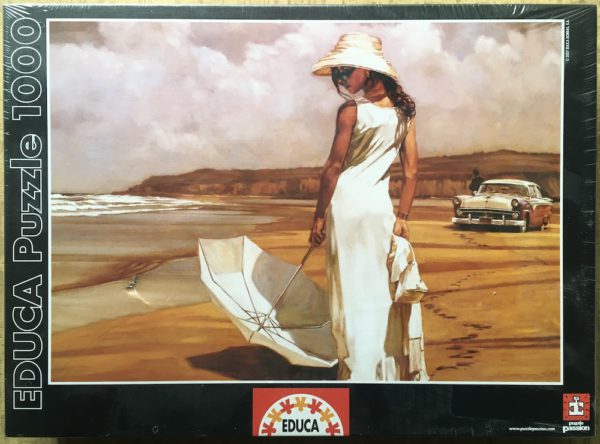 Image of the puzzle 1000, Educa, Woman with a Parasol, by Mark Spain, Factory Sealed, Picture of the box