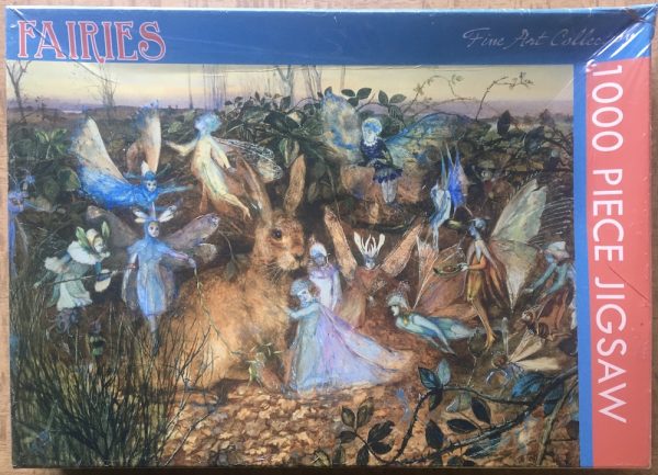 Image of the puzzle 1000, Gifted Stationery, A Rabbit Among the Fairies, by by John Anster Fitzgerald, Factory Sealed, Picture of the box