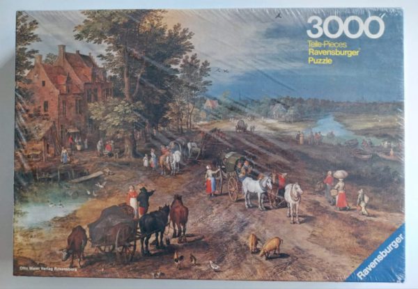 Image of the puzzle 3000, Ravensburger, A Country Inn, Jan Brueghel the Elder, Factory Sealed, Picture of the box