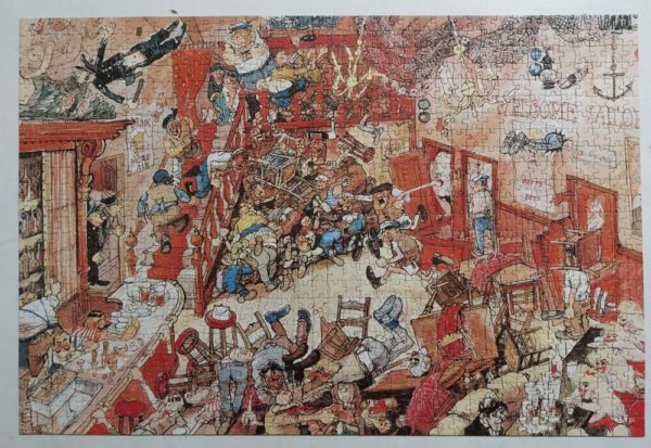 Image of the puzzle 1000, Heye, Sailors Party, Jan Sanders, Complete, Picture of the puzzle