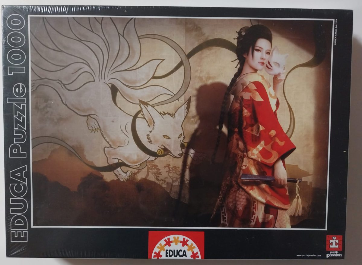 Image of the puzzle 1000, Educa, Tamamo No-Mae, Mario Wibisono, Factory Sealed, Picture of the box