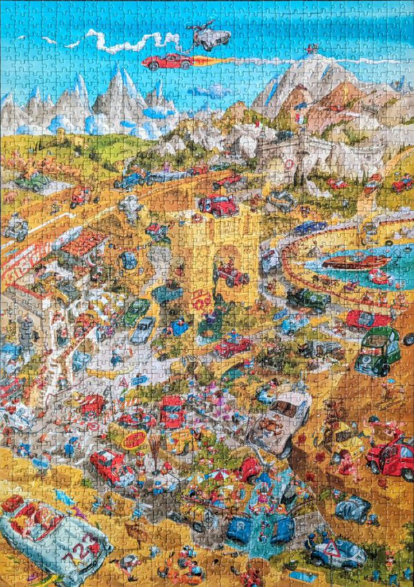 Image of the puzzle 1500, Heye, Rallye Italia, by Jan Birck "Jabo", Complete, Picture of the puzzle