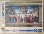 Image of the puzzle 1500, Clementoni, The Delivery of the Keys to Saint Peter, by Pietro Perugino, Factory Sealed, Picture of the box