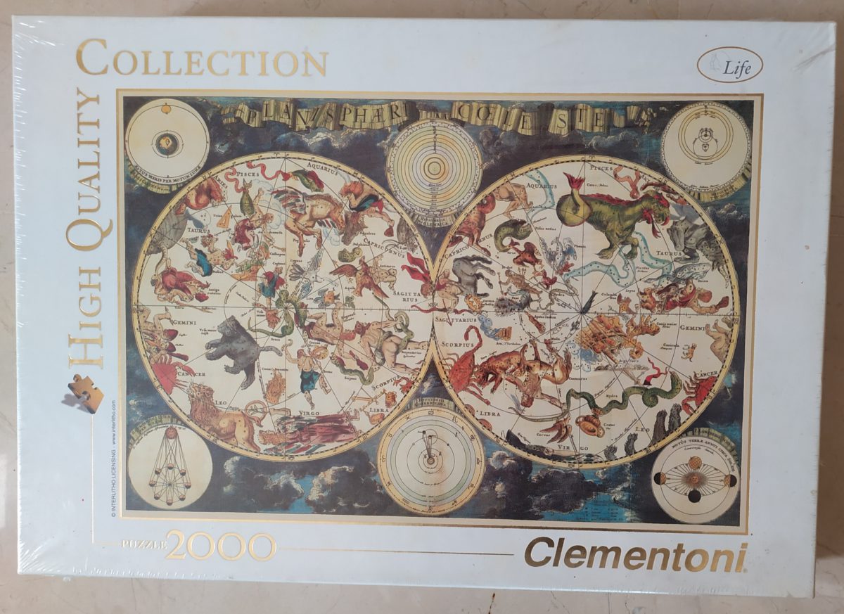 Image of the puzzle 2000, Clementoni, Celestial Planisphere, by Frederik de Wit, Factory Sealed, Picture of the box