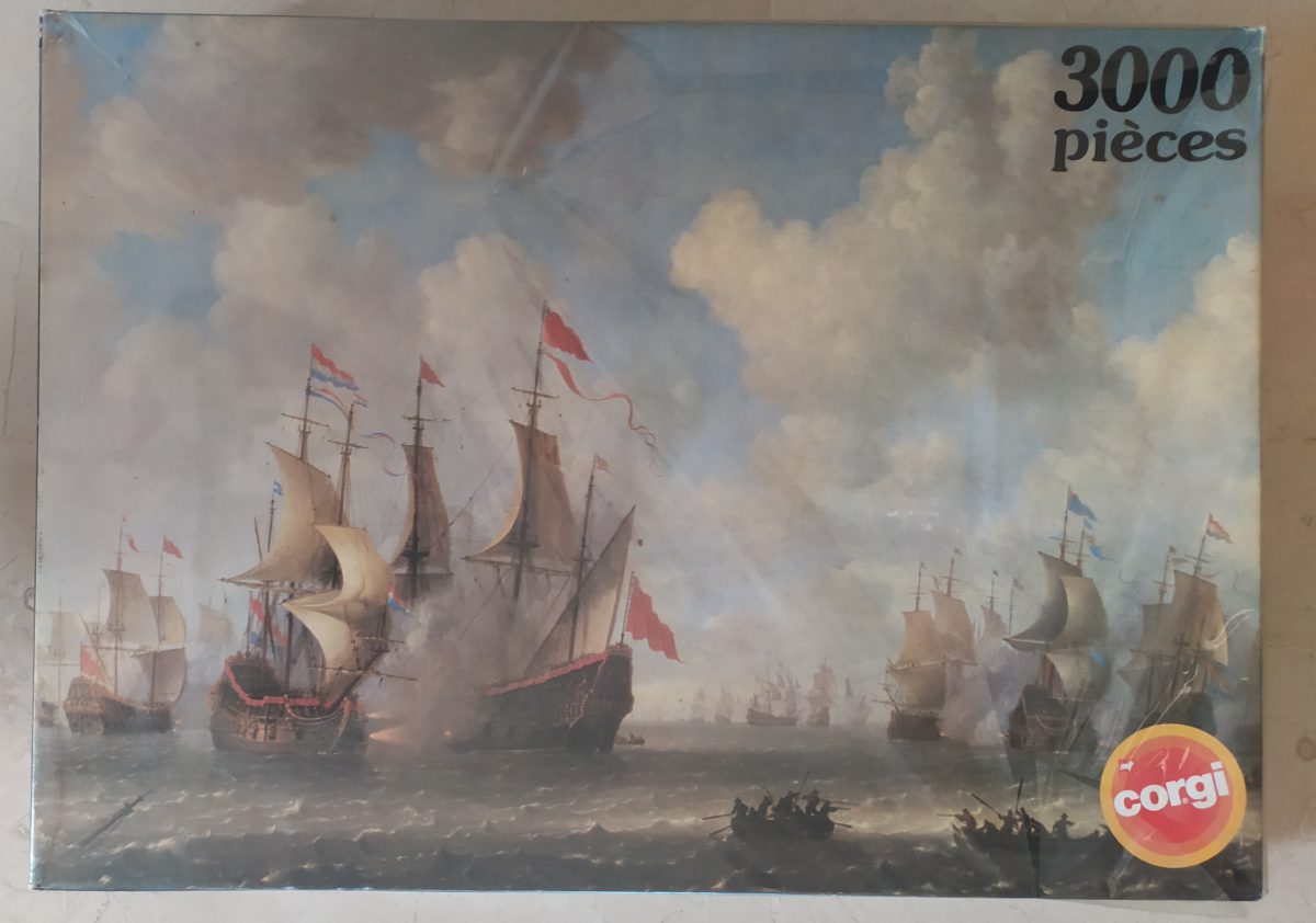 3000, Corgi, The Battle of Scheveningen, Jeronymus van Diest, Factory Sealed Image of the puzzle 3000, Corgi, The Battle of Scheveningen, Jeronymus van Diest, Factory Sealed, Picture of the box