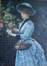 Image of the puzzle 500, Cranham, Gathering Roses, by Robert James Gordon, Complete, Picture of the puzzle