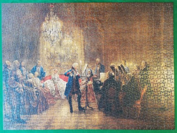 Image of the puzzle 1500, Prestel, Flute Concert with Frederick the Great, by Adolph Menzel, Complete, Picture of the puzzle