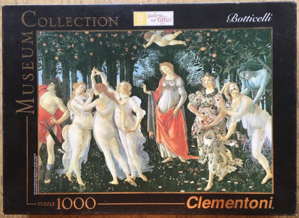 Image of the puzzle 1000, Clementoni, Allegory of Spring, by Sandro Botticelli, Incomplete, Picture of the box