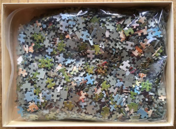 Image of the puzzle 1500, Ravensburger, Farmhouse, Incomplete, Picture of the bag