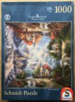 Image of the puzzle 1000, Schmidt, The Mountain Chapel, Seasons, by Thomas Kinkade, Complete, Picture of the box