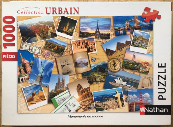 Image of the puzzle 1000, Nathan, Monuments du Monde, Complete, Picture of the box