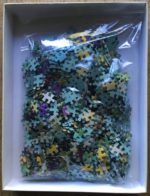 Image of the puzzle 1000, MB, Irises and Tulips, Incomplete, Picture of the bag