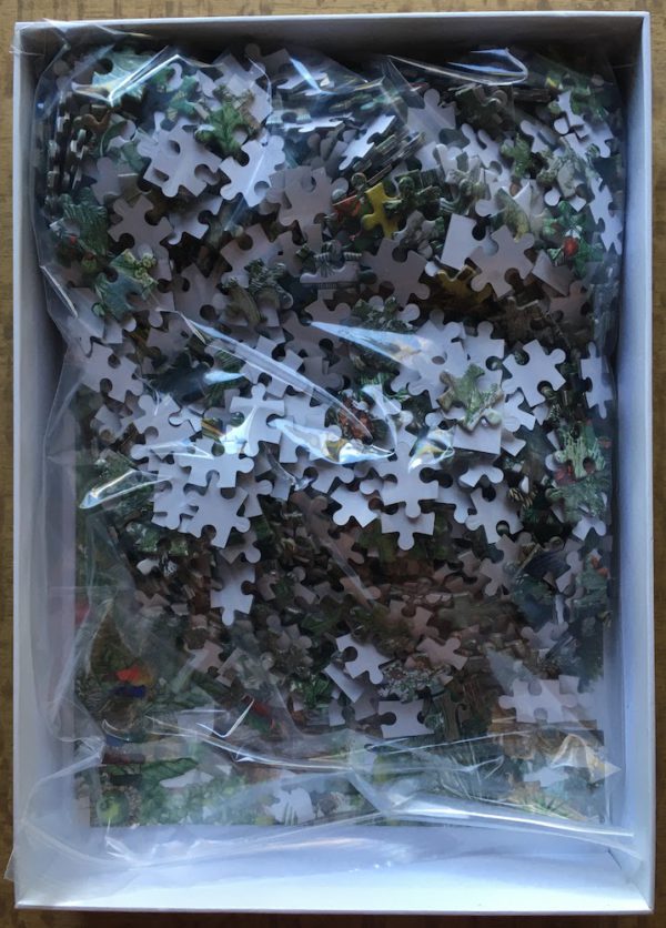 Image of the puzzle 1000, Laurence King, Around the World in 50 Trees, by Lucille Clerc, Complete, Picture of the bag