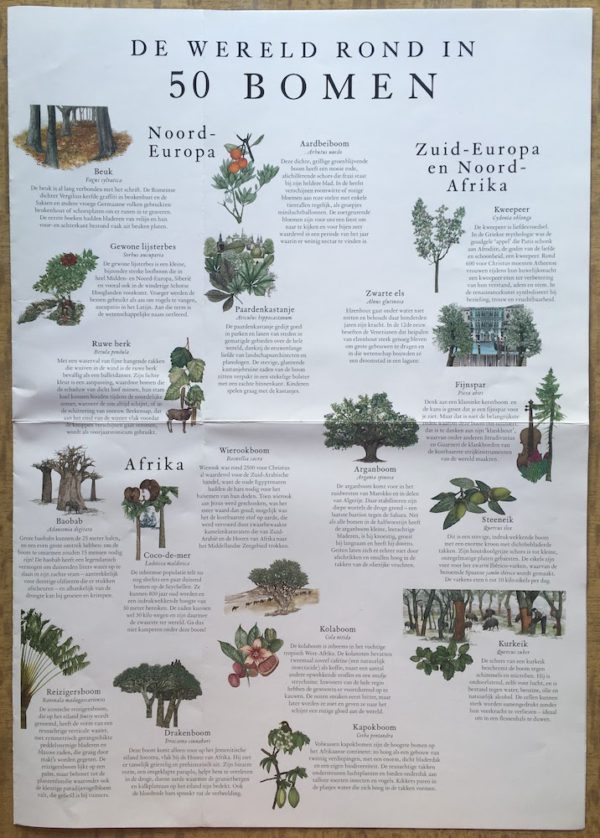 Image of the puzzle 1000, Laurence King, Around the World in 50 Trees, by Lucille Clerc, Complete, Picture of the poster