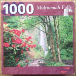 Image of the puzzle 1000, Leap Year, Multnomah Falls, Complete, Picture of the box