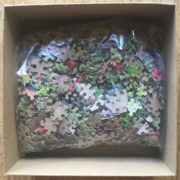 Image of the puzzle 1000, Leap Year, Multnomah Falls, Complete, Picture of the bag