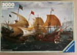 Image of the puzzle 3000, Ravensburger, Against the Spanish Armada, by Aert Anthonisz, Sealed Bag, Picture of the box