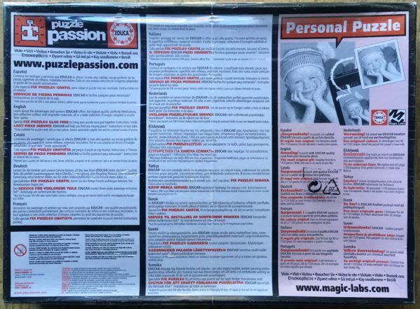 Image of the puzzle 1000, Educa, Tamamo No-Mae, Mario Wibisono, Factory Sealed, Picture of the back