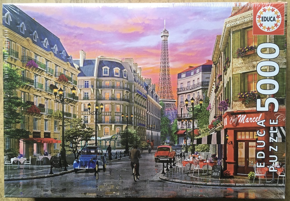 5000, Educa, Rue Paris, by Dominic Davison, Factory Sealed, 2026-01-01 Image of the puzzle 5000, Educa, Rue Paris, by Dominic Davison, Factory Sealed, Picture of the box
