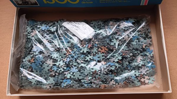 Image of the puzzle 1500, Falcon, Napoleon III Receiving Queen Victoria, by Jules Achille Noël, Sealed Bag, Picture of the bag