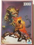 Image of the puzzle 1000, Schmidt, Fire Dragon, Boris Vallejo, Sealed Bag, Picture of the box