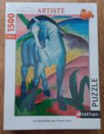 Image of the puzzle 1500, Nathan, Blue Horse, Franz Marc, Factory Sealed, Picture of the box