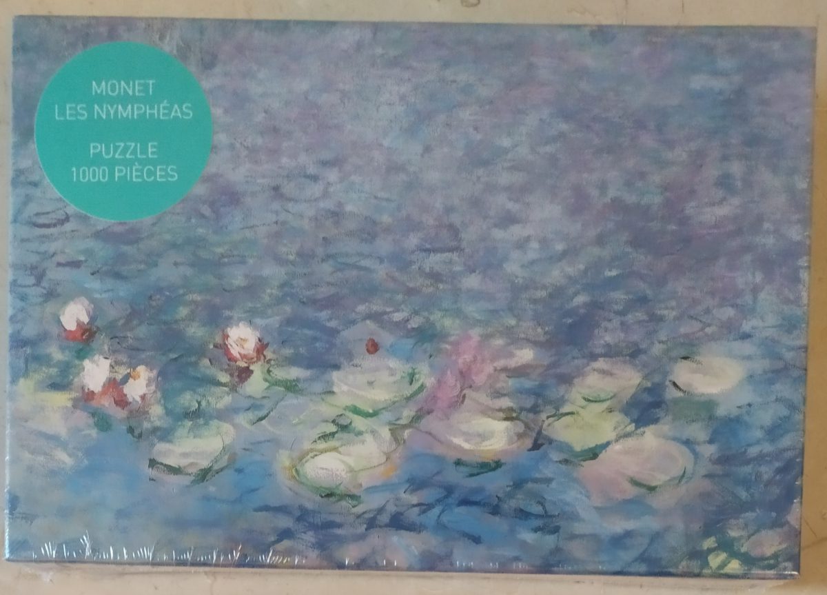 1000,  Musée de l'Orangerie, Les Nymphéas, by Claude Monet, Factory Sealed, Listed by Barebrain Image of the puzzle 1000, Musée de l'Orangerie, Les Nymphéas, by Claude Monet, Factory Sealed, Picture of the box