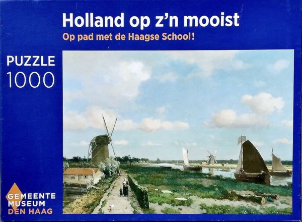 Image of the puzzle 1000, Museum Den Haag, The Trekvliet, by Jan Hendrik Weissenbruch, Complete, Picture of the box
