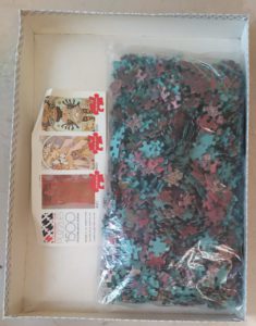 Image of the puzzle 1500, International Team, Hygieia, Gustav Klimt, Sealed Bag, Picture of the bag