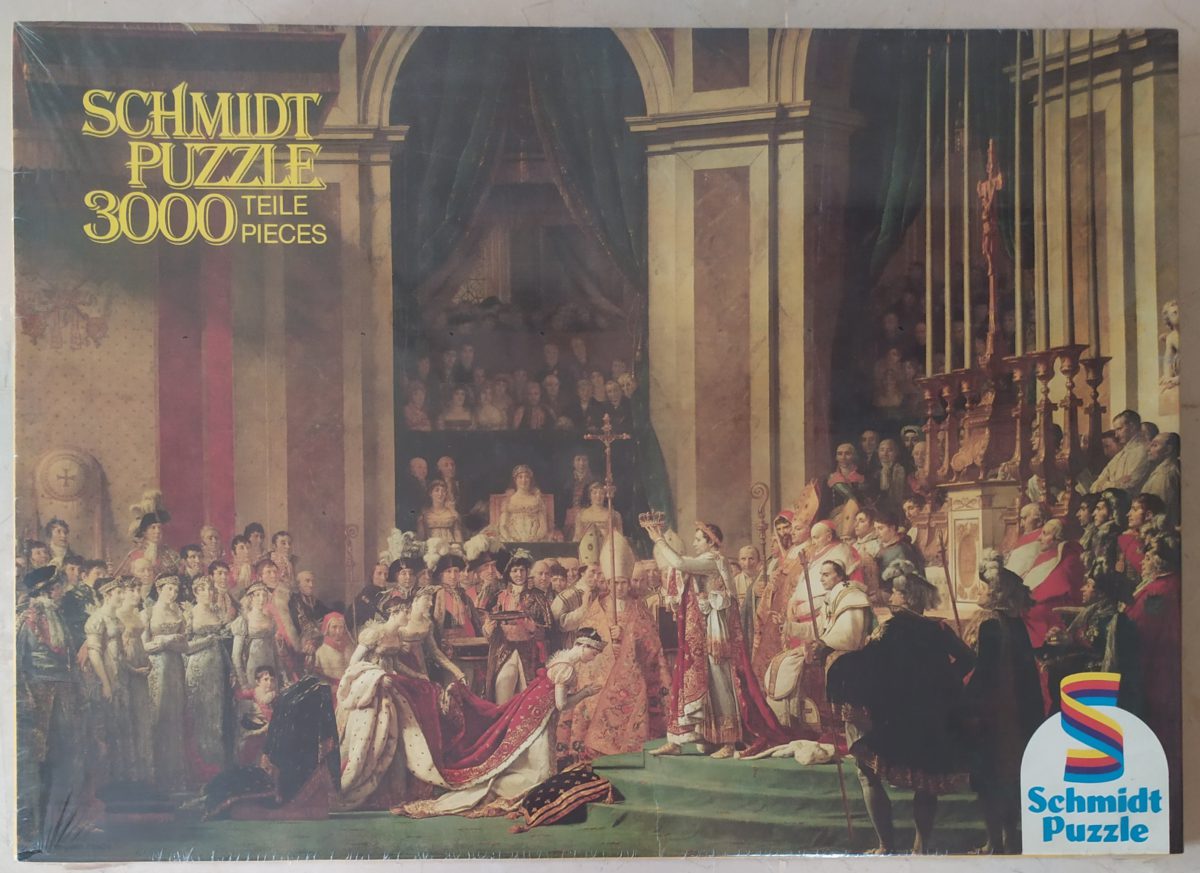 3000, Schmidt, The Coronation of Napoleon, Jacques-Louis David, Factory Sealed, Listed by Barebrain Image of the puzzle 3000, Schmidt, The Coronation of Napoleon, Jacques-Louis David, Factory Sealed, Picture of the box