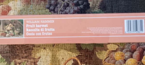 Image of the puzzle 3000, Nathan, Fruit Harvest, William Hammer, Complete, Picture of the side