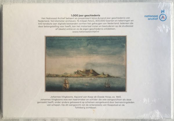 Image of the puzzle 1000, Nationaal Archief, Cape of Good Hope, by Johannes Vingboons, Factory Sealed, Picture of the back