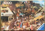 Image of the puzzle 3000, Ravensburger, Dutch Proverbs, by Pieter Bruegel the Elder, Complete, Picture of the box
