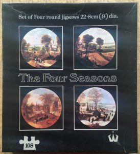 Image of the puzzle 4x108, Webb Ivory, The Four Seasons, by Joos de Momper, Complete, Picture of the box