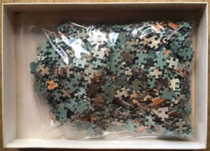 Image of the puzzle 1000, Nathan, Flower Market, by Achille Isidore Gilbert, Complete, Picture of the bag