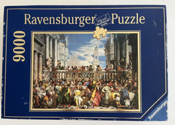 Image of the puzzle 9000, Ravensburger, The Wedding Feast at Cana, by Paolo Veronese, Sealed Bag, Picture of the box