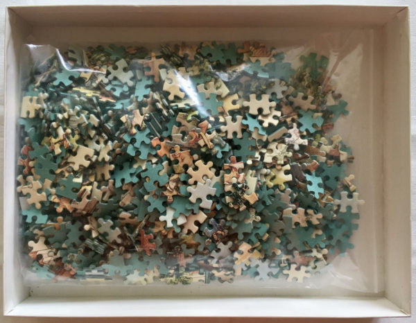 Image of the puzzle 1000, MB, Hoogeveen Story Plate, by Cornelis Jetses, Complete, Picture of the bag