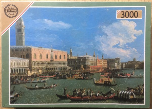Image of the puzzle 3000, Falcon, Venice on Ascension Day, by Canaletto, Factory Sealed, Picture of the box