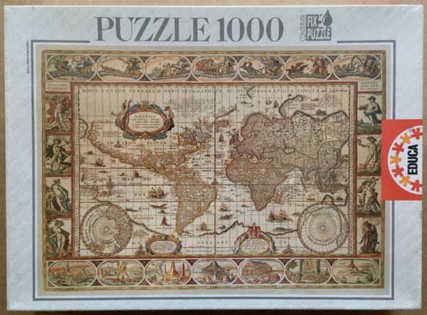Image of the puzzle Puzzle 1000, Educa, Nova Totius Orbis Terrarum, by Willem Blaeu, Factory Sealed, Picture of the box