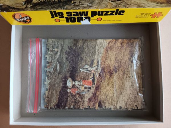Image of the puzzle 1000, Flamenco, The Village, by Jan Brueghel the Elder, Complete, Picture of the bag