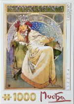 Image of the puzzle 1000, D-Toys, Princess Hyacinth, by Alphonse Mucha, Complete, Picture of the box