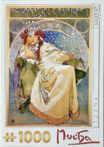 Image of the puzzle 1000, D-Toys, Princess Hyacinth, by Alphonse Mucha, Complete, Picture of the box