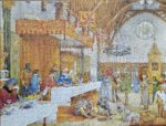 Image of the puzzle 1000, MB, Court Jesters in Knights' Hall 1394, by Johan Herman Isings, Complete, Picture of the puzzle