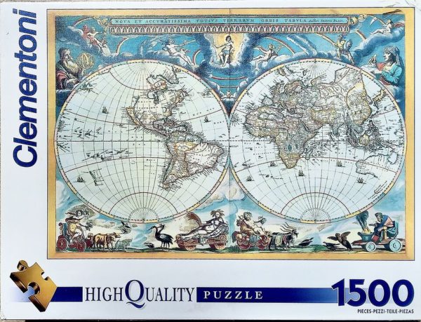 Image of the puzzle 1500, Clementoni, Map, Joan Blaeu, Factory Sealed, Picture of the box