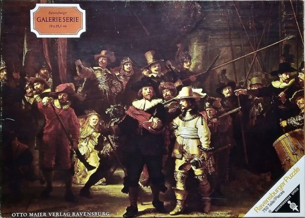 Image of the puzzle 750, Ravensburger, Night Watch, Rembrandt, Sealed Bag, Picture of the box